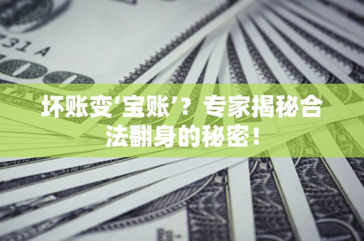 北京坏账变‘宝账’？专家揭秘合法翻身的秘密！