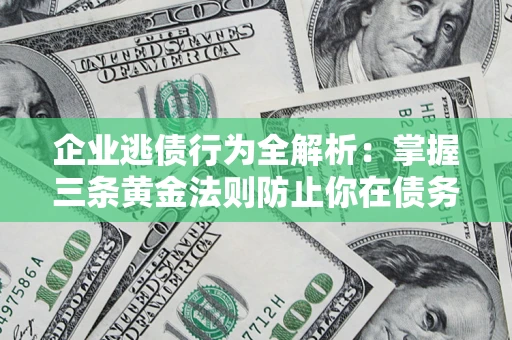 北京企业逃债行为全解析：掌握三条黄金法则防止你在债务乱局中“踩雷”