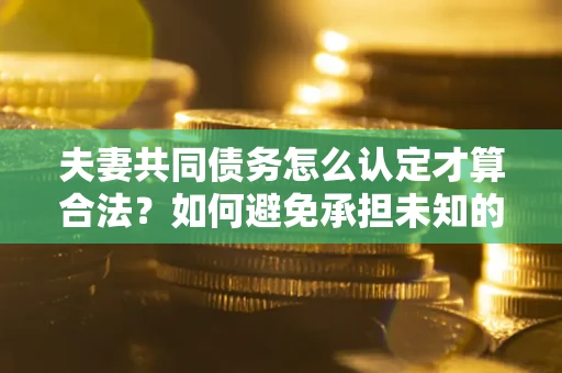 北京夫妻共同债务怎么认定才算合法？如何避免承担未知的债务风险？